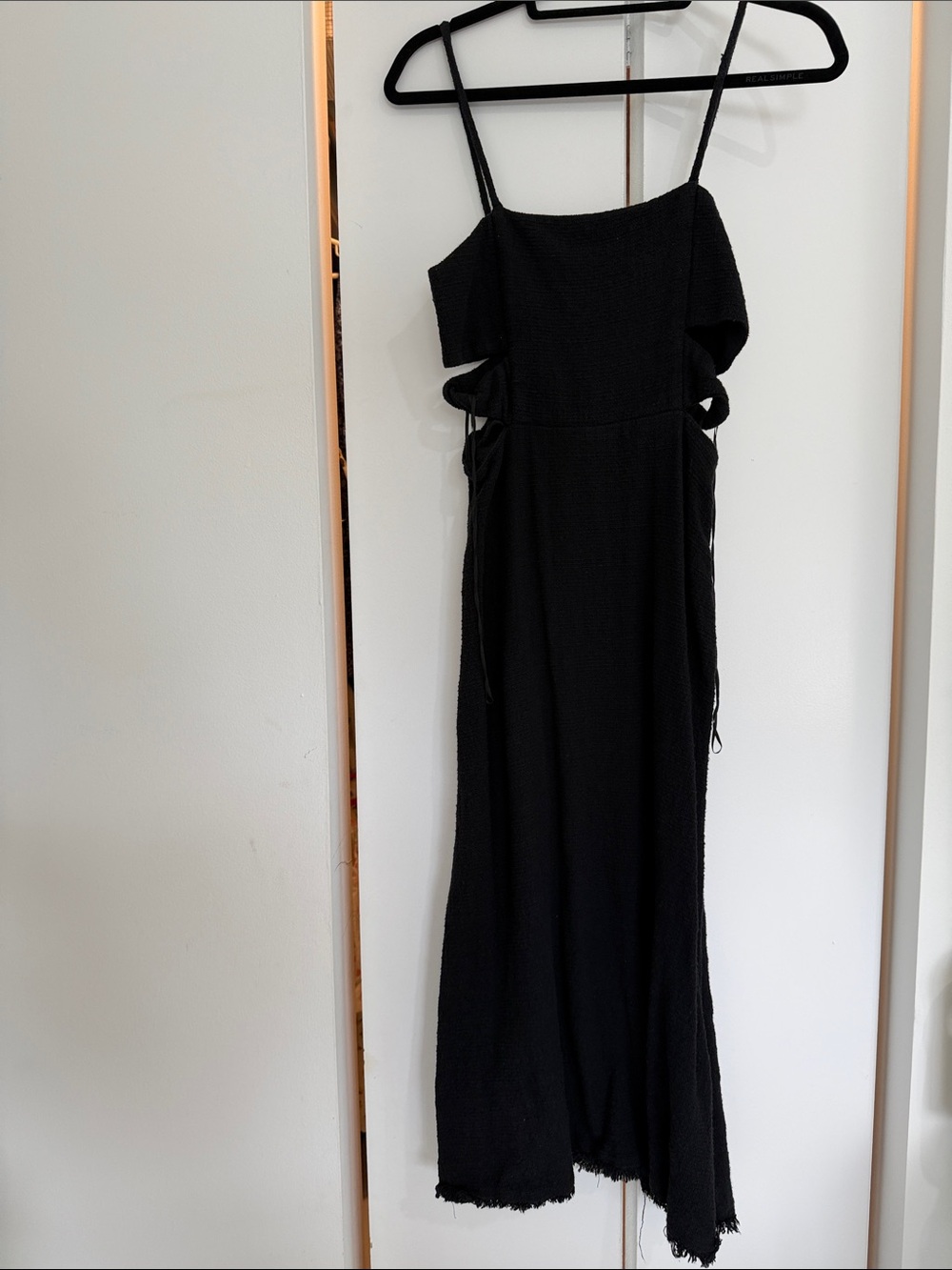 Zara Black Spaghetti Strap Cutout Dress